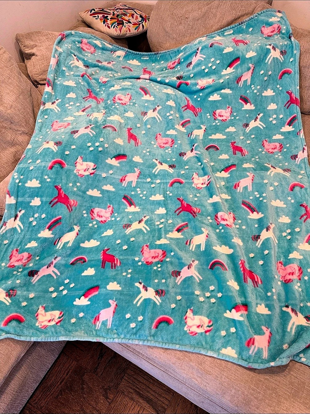 Kids Unicorn Print Pajama Bottoms